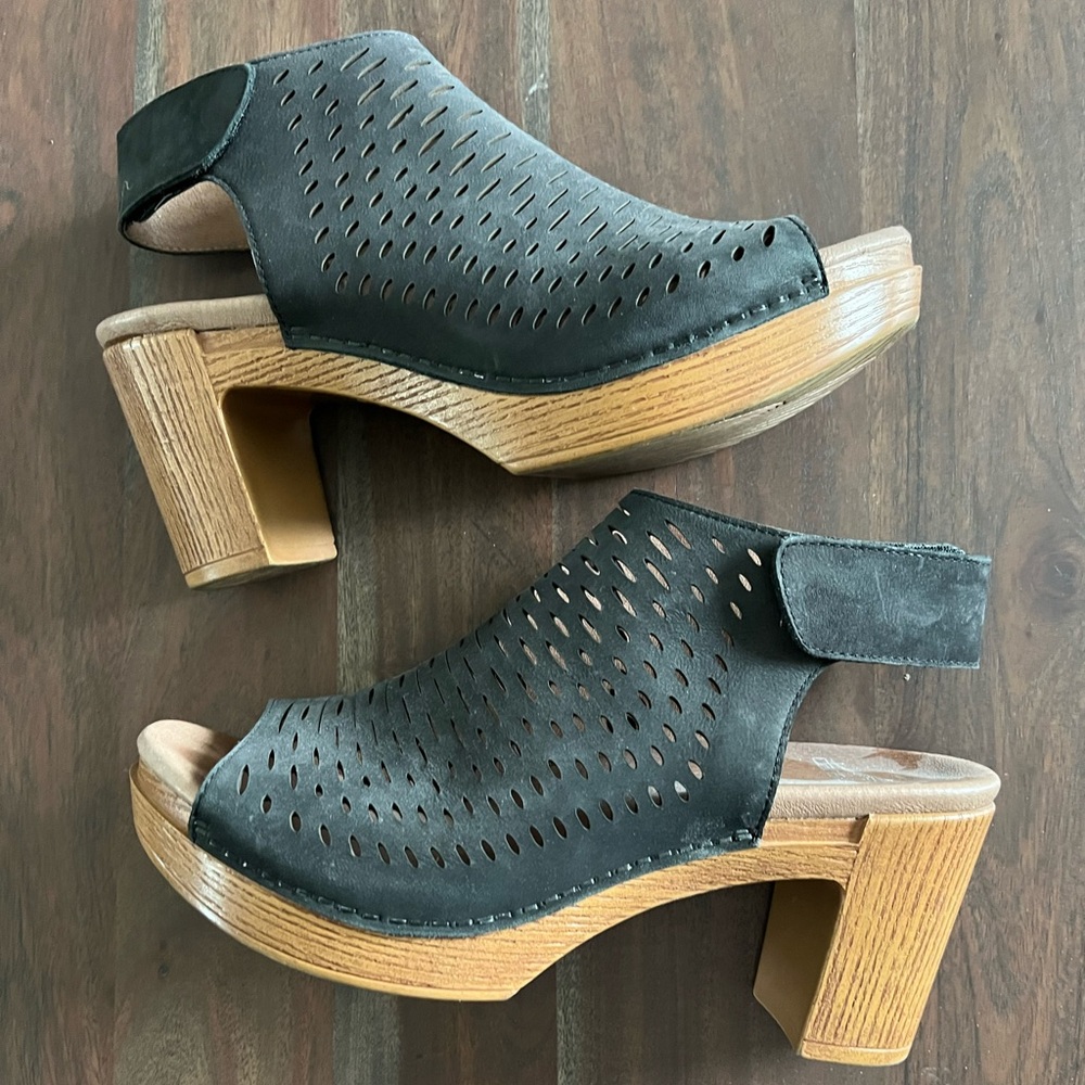 Dansko peep toe heels